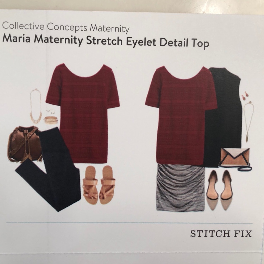 Collective Concepts maternity stretch detail top